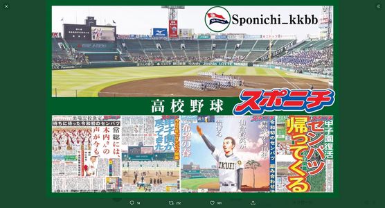 野球懸賞 【公式】#スポニチ高校野球2022」のオリジナルデザイン #QUOカードPay 1000円分プレゼント
