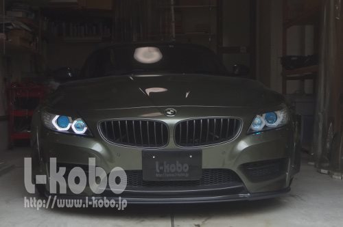 BMW E89 ヘッドライト加工　イカリング